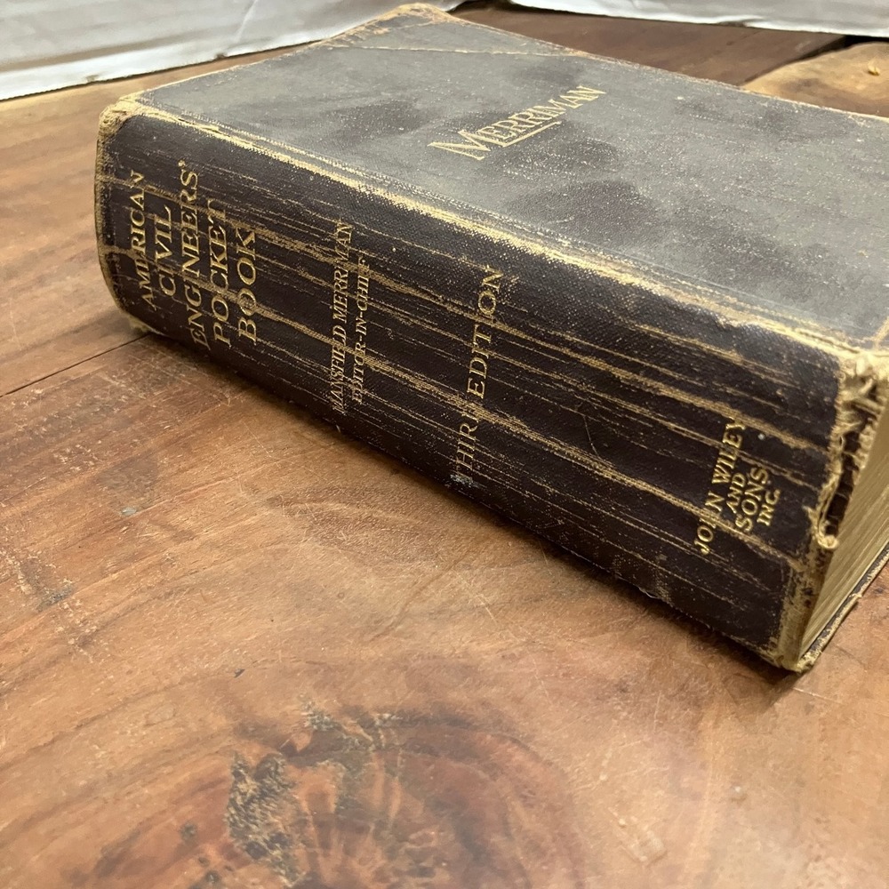 American Civil Engineers' Pocket Book Merriman 1916 Third Ed. John Wiley & Sons - Picture 2 of 11